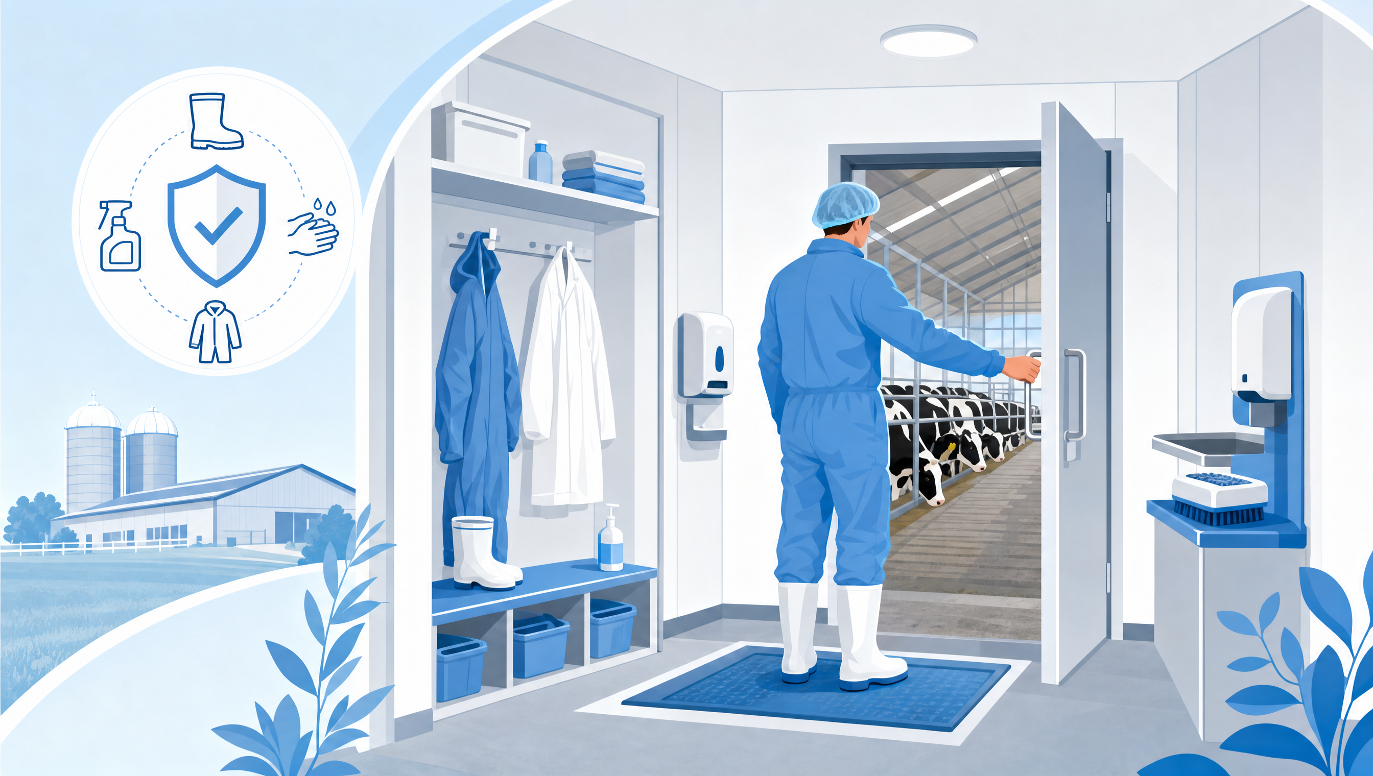 Biosicherheit im Betrieb: Hygieneschleuse & Co.